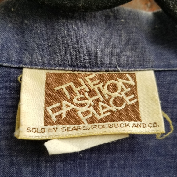 Vintage dark chambray blazer bt The Fashion Place L - Picture 4 of 6